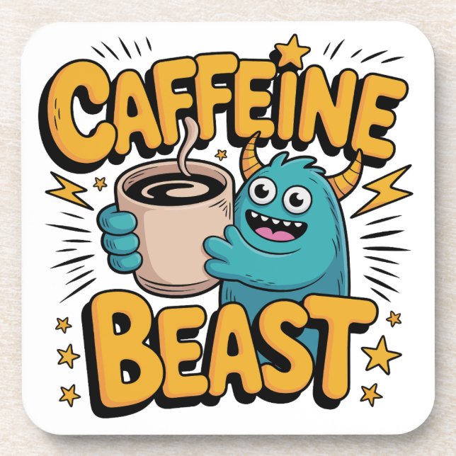 Posavasos Monstruo del café (Frente)