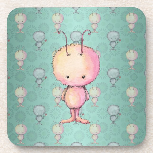 Posavasos Monstruo Pequeño Adorable (Frente)