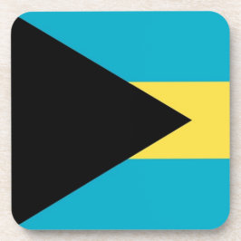 Posavasos Monstruo plástico duro con bandera de Bahamas