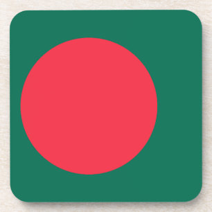 Posavasos Monstruo plástico duro con bandera de Bangladesh