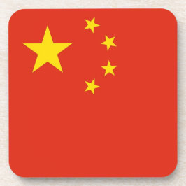 Posavasos Monstruo plástico duro con bandera de China