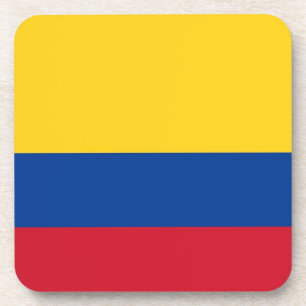 Posavasos Monstruo plástico duro con bandera de Colombia