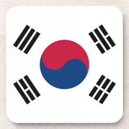 Posavasos Monstruo plástico duro con bandera de Corea del Su