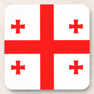 Posavasos Monstruo plástico duro con bandera de Georgia