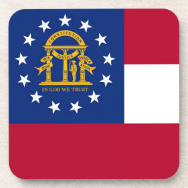 Posavasos Monstruo plástico duro con bandera de Georgia, EE.