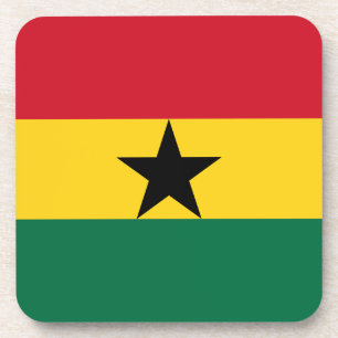 Posavasos Monstruo plástico duro con bandera de Ghana