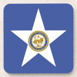 Posavasos Monstruo plástico duro con bandera de Houston