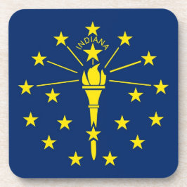 Posavasos Monstruo plástico duro con bandera de Indiana, EE.