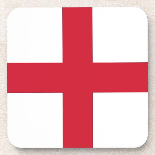 Posavasos Monstruo plástico duro con bandera de Inglaterra,  (Frente)