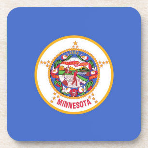 Posavasos Monstruo plástico duro con bandera de Minnesota