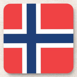 Posavasos Monstruo plástico duro con bandera de Noruega