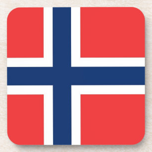 Posavasos Monstruo plástico duro con bandera de Noruega