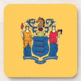 Posavasos Monstruo plástico duro con bandera de Nueva Jersey