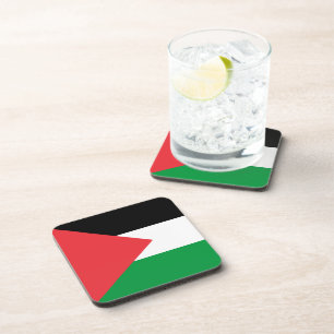 Posavasos Monstruo plástico duro con bandera de Palestina