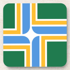 Posavasos Monstruo plástico duro con bandera de Portland, EE