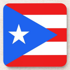 Posavasos Monstruo plástico duro con bandera de Puerto Rico,