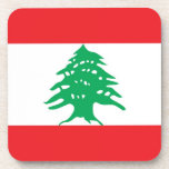 Posavasos Monstruo plástico duro con bandera del Líbano<br><div class="desc">Elegante y patriótica montaña dura de plástico con bandera del Líbano. Este producto es su personalizable.</div>