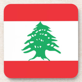 Posavasos Monstruo plástico duro con bandera del Líbano