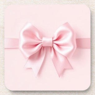 Posavasos Monstruo plástico duro con Bow rosa