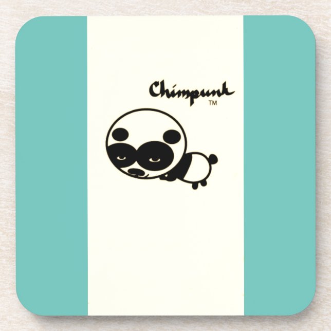 Posavasos Monstruo plástico duro de Panda (Frente)