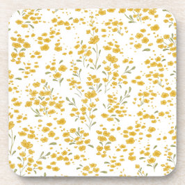 Posavasos Monstruo plástico duro en amarillo de mariposas