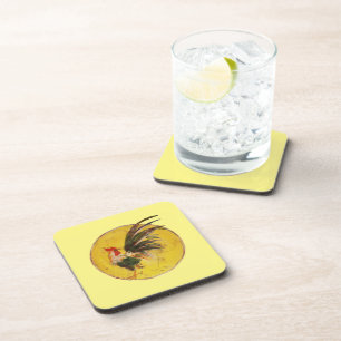 Posavasos Monstruo plástico - Rooster y Sol amarillo