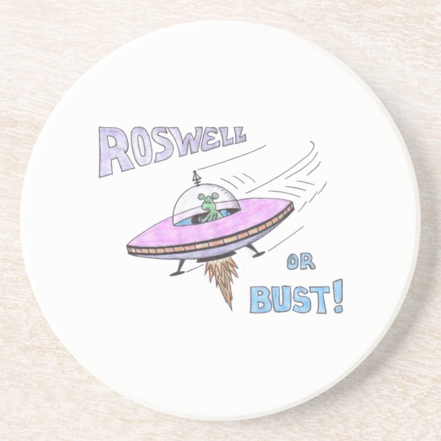Posavasos Monstruo ROSWELL (blanco) (Frente)