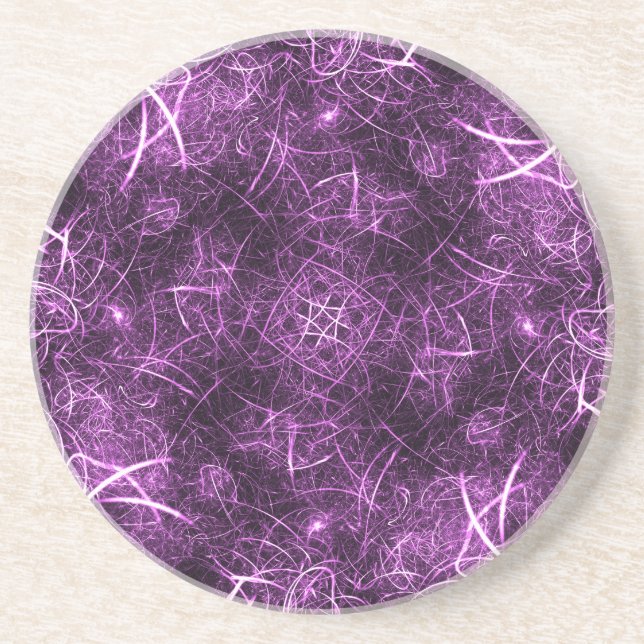 Posavasos Monstruo Sangria/Purple Fractal_Sandstone (Frente)
