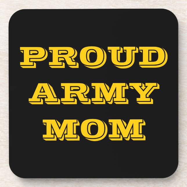 Posavasos Monstruo Set Orgulloso: Mamá del Ejército (Frente)