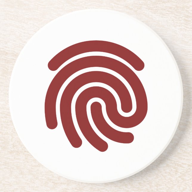 Posavasos Monstruo vectorial de huellas digitales (Frente)