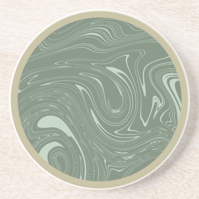 Posavasos Monstruo verde de salchicha (Frente)
