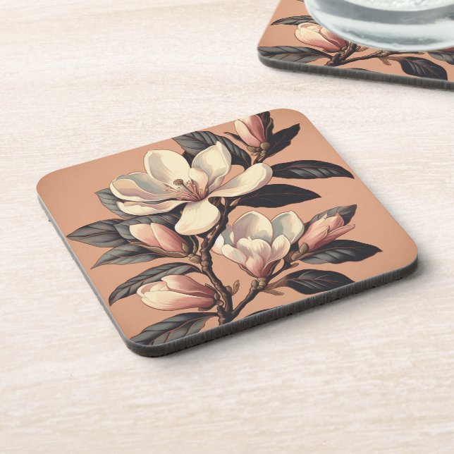 Posavasos Montaje Art Deco Magnolia De 6 (Lado Izquierdo)