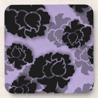Posavasos Montaje de escayola ondulada de decoración floral,
