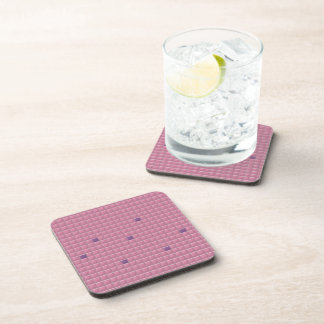 Posavasos Montaje de montaña - Mosaico cuadrado rosado
