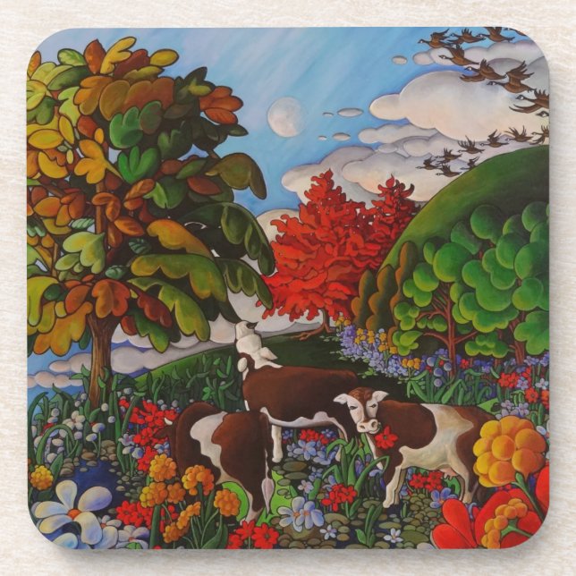 Posavasos Montaje de rayas de 6 (Frente)