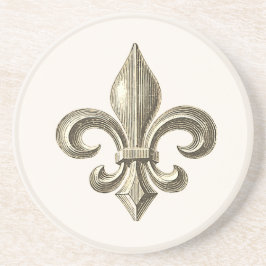 Posavasos Montaña de arenisca francesa Fleur de Lis