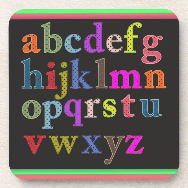 Posavasos Montaña de bebida Alphabet (Frente)
