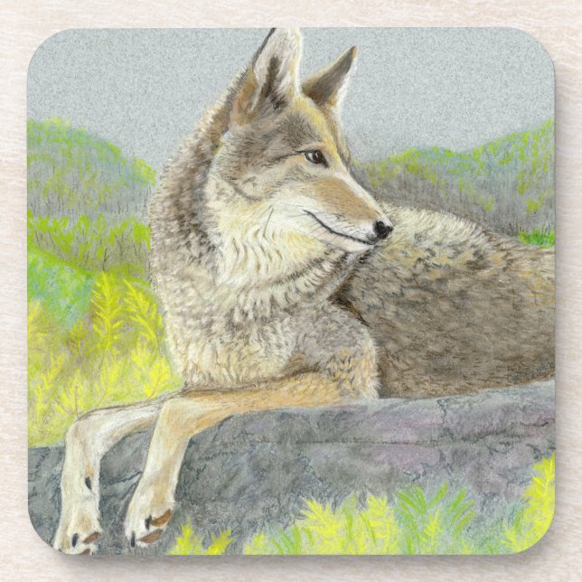 Posavasos Montaña de bebida Coyote (Frente)