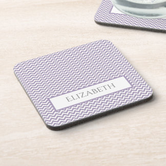 Posavasos Montaña de bebida Purple Simple Chevron