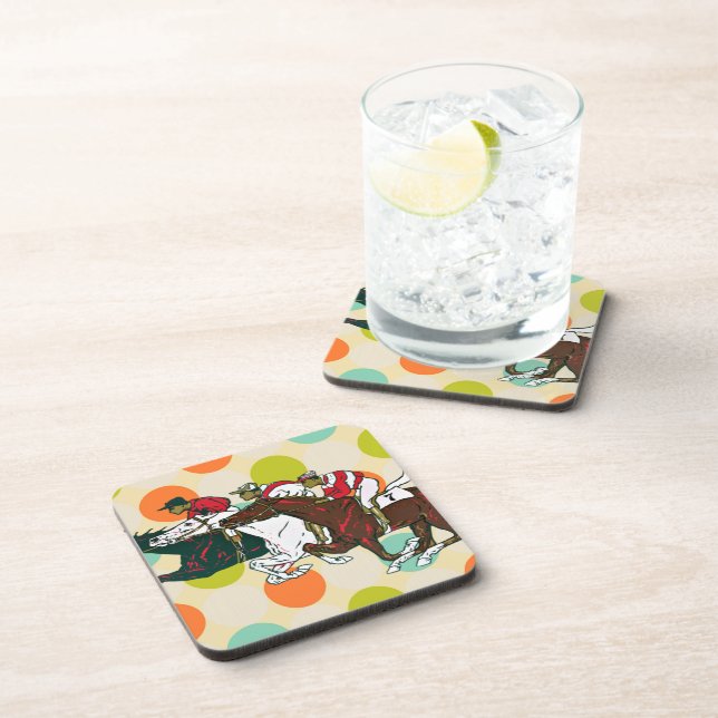 Posavasos Montaña de bebidas de caballos de raza (Lado Derecho)
