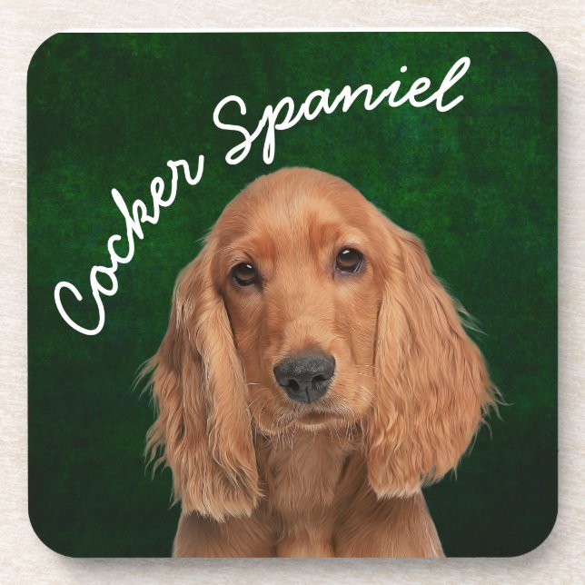 Posavasos Montaña de bebidas de Cocker Spaniel (Frente)