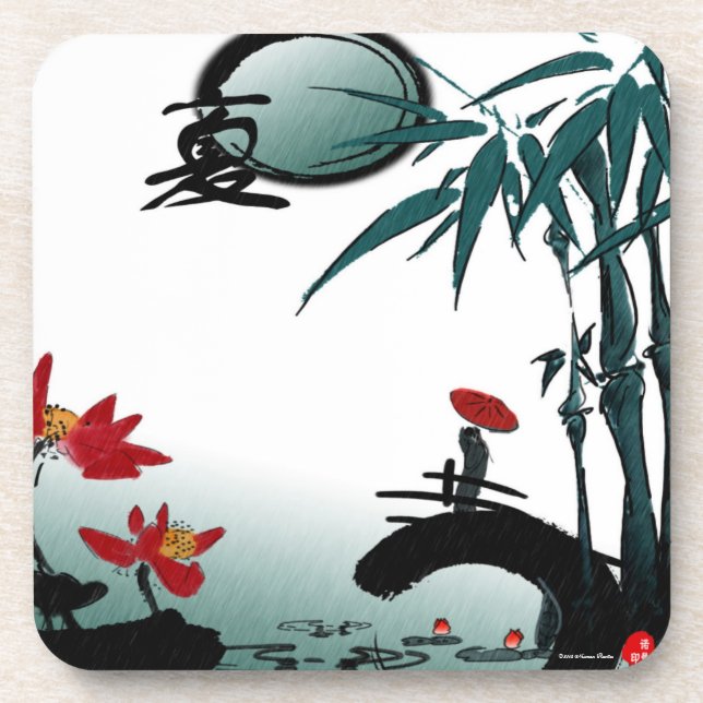 Posavasos Montaña de corcho de verano (Frente)