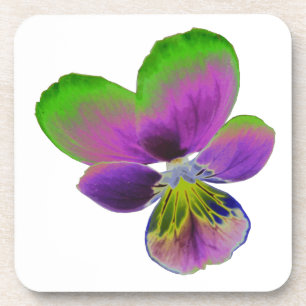 Posavasos Montaña de corcho Púrpura y Verde Pansy