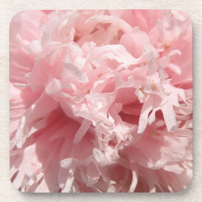 Posavasos Montaña de corcho rosa pálido de bonito (Frente)