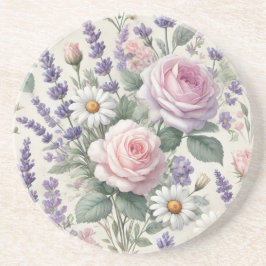 Posavasos Montaña de flores románticas
