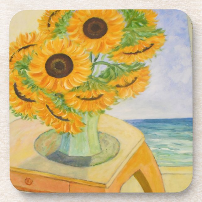 Posavasos Montaña de girasol (Frente)