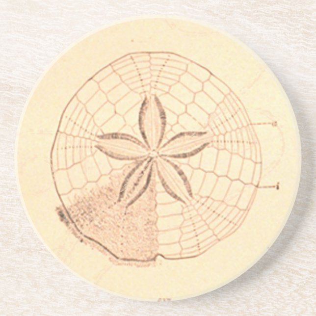 Posavasos Montaña de Ilustracion de arena de época (Frente)