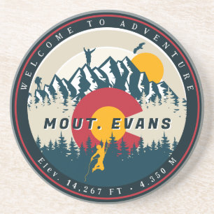 Posavasos Montaña de la Bandera Colorado del Monte Evans 14e
