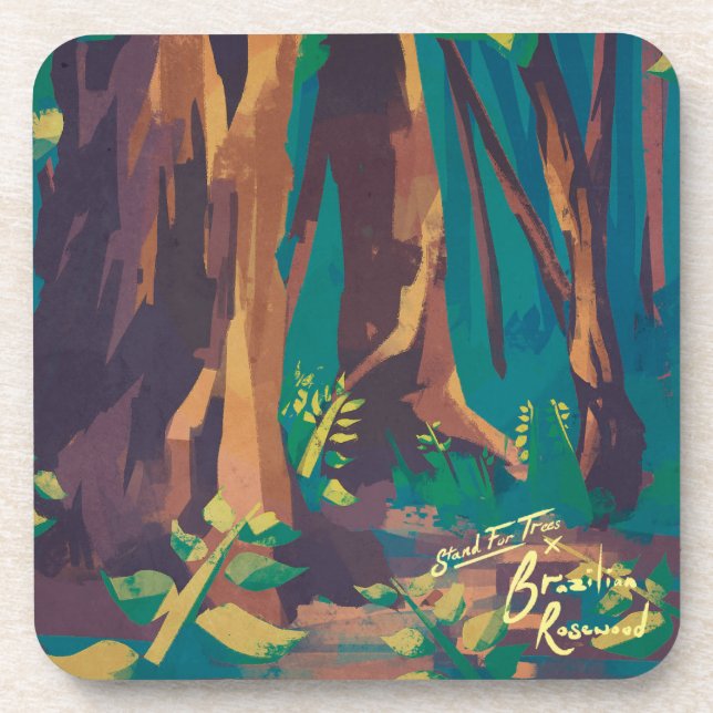 Posavasos Montaña de la bebida de palisandro de Brasil (Frente)