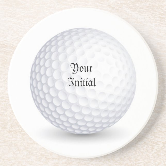 Posavasos Montaña de piedra arenisca blanca de bolas de golf (Frente)